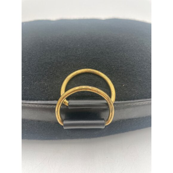 Vintage Victorian Style Black Hand Muff With Gold Rings - Picture 2 of 7